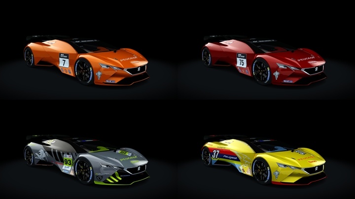 Assetto Corsa 2022 Peugeot Vision GT GR.3 Color Variants 02