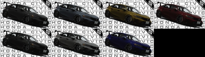 Assetto Corsa Honda Civic Type-R 2023 Color Variants