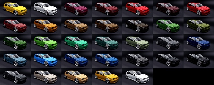 Assetto Corsa Volkswagen Golf MK4 Color Variants 03