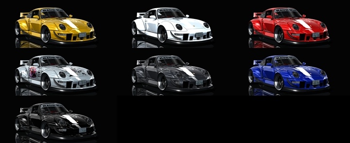 Assetto Corsa Porsche 911 (993) RWB Hellspec Color Variants 02