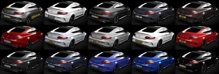 Assetto Corsa Mercedes-Benz C63s Coupe Color Variants 02