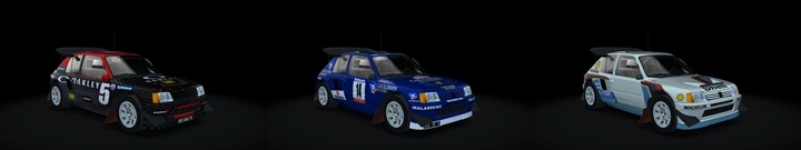 Assetto Corsa Peugeot 205 T16 Evo2 Color Variants 02