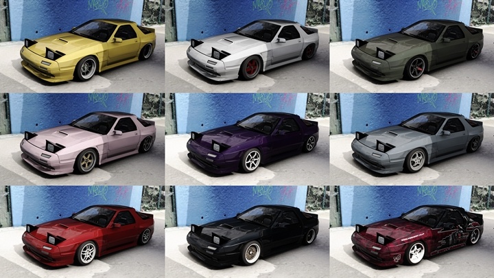 Assetto Corsa BDB Mazda RX-7 FC3S Color Variants 02