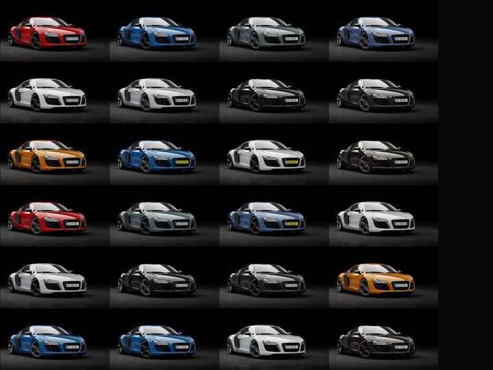 Assetto Corsa Audi R8 4.2 FSI R Tronic 2007 Color Variants