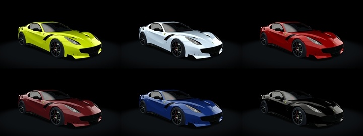 Assetto Corsa Ferrari F12 TDF Color Variants 02