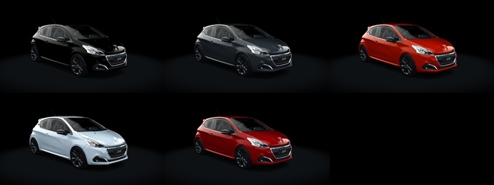Assetto Corsa Peugeot 208 GTi 2016 Color Variants 02