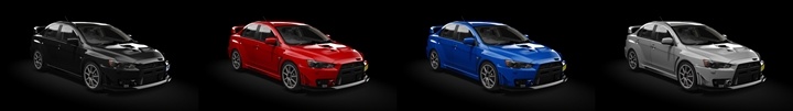 Assetto Corsa Mitsubishi Lancer Evolution X FQ400 Color Variants 02