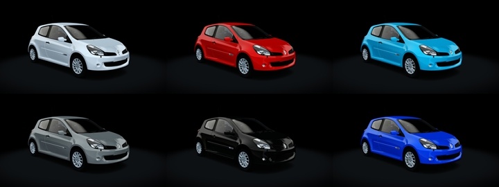 Assetto Corsa Renault Clio RS 197 Color Variants 02