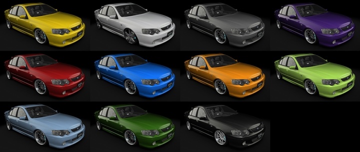 Assetto Corsa Ford Falcon BA MKII 2005 Color Variants 02