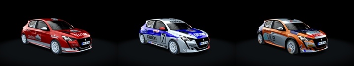 Assetto Corsa Peugeot 208 Rally 4 Color Variants 02
