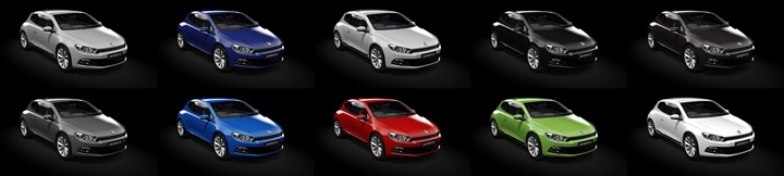 Assetto Corsa Volkswagen Scirocco GT 2009 2.0 TSI Color Variants 02