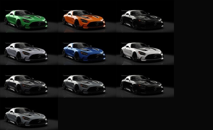 Assetto Corsa Mercedes-Benz AMG GT Black Series 2022 Color Variants