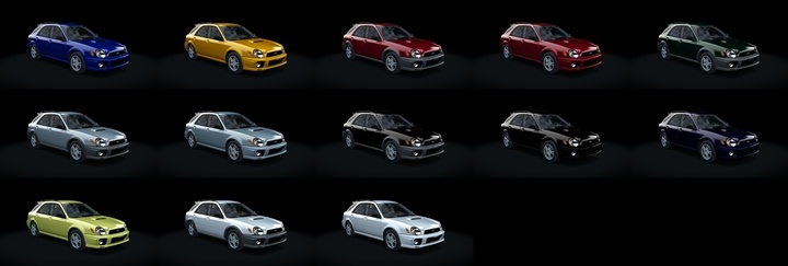 Assetto Corsa Subaru Impreza WRX 2002 Color Variants 02