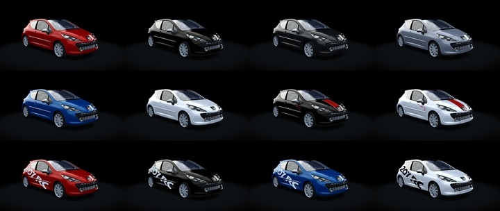 Assetto Corsa Peugeot 207 RC Color Variants 02
