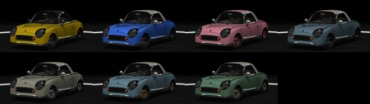 Assetto Corsa Nissan Figaro Color Variants