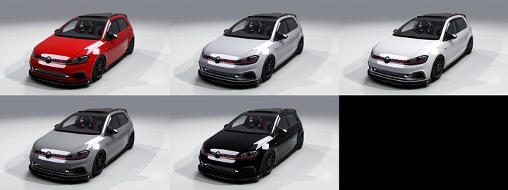 Assetto Corsa Volkswagen Golf GTI 7.5 Stage 3 RHD UKSM Color Variants