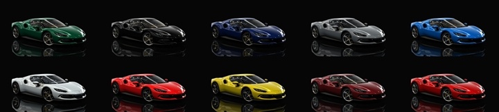 Assetto Corsa Ferrari 296 GTB 2022 Color Variants