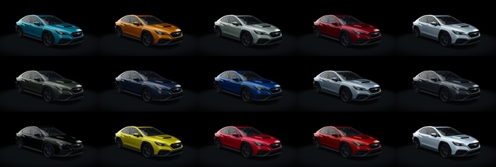 Assetto Corsa Subaru WRX 2022 Color Variants