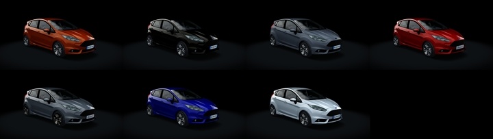 Assetto Corsa Ford Fiesta ST Color Variants