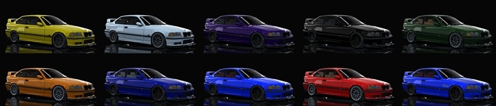 Assetto Corsa BMW M3 E36 EURO Spec Tuned Color Variants