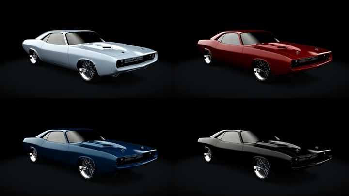 Assetto Corsa Dodge Challenger Tune A Color Variants