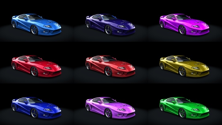 Assetto Corsa Toyota Supra ABflug S900 (JZA80) Color Variants