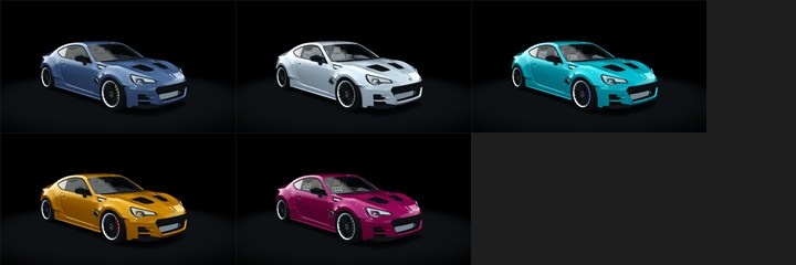 Assetto Corsa Subaru BRZ Tuned Color Variants