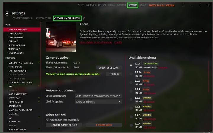 Content Manager Install CPS - Assetto Corsa